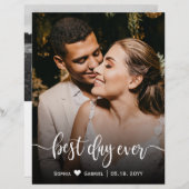 Budget Elegantes Hochzeitsstift Foto Danke Karte (Vorne/Hinten)