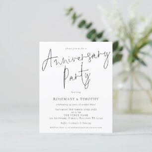 Budget Elegantes Hochzeitstag Party Einladung
