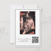 Budget Elegantes Kalligrafie-Foto QR-Code Save The Date (Rückseite)