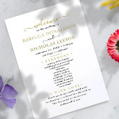 Budget Elegantes kalligrafisches Hochzeitsprogramm