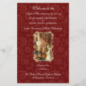 Budget Elegantes katholisches Hochzeitsprogramm Briefpapier (Vorderseite)