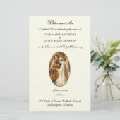 Budget Elegantes katholisches Hochzeitsstudium Briefpapier (Stehend Vorderseite)