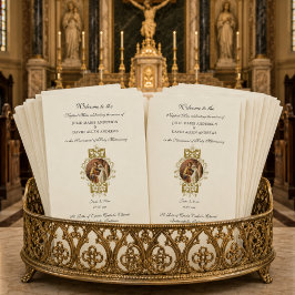Budget Elegantes katholisches Hochzeitsstudium Briefpapier