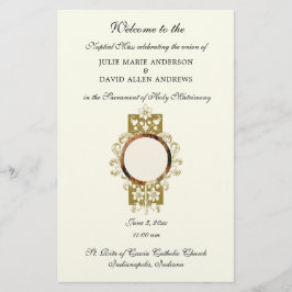 Budget Elegantes katholisches Hochzeitsstudium Briefpapier