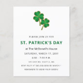Budget Elegantes Kleeblatt St Patricks Day Einladu (Vorderseite)
