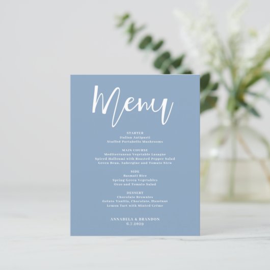Budget Elegantes Minimalistisches Dusty Wedding Bl (Stehend Vorderseite)