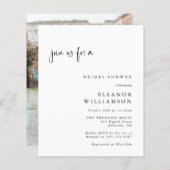 Budget Elegantes Minimalistisches Foto Brautparty (Vorne/Hinten)