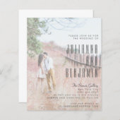 Budget Elegantes modernes Foto-Overlay-Einladung (Vorne/Hinten)