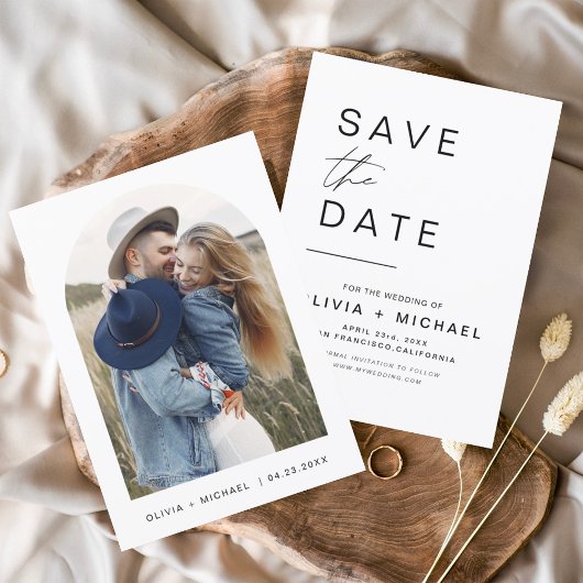 Budget Elegantes modernes Save the Date-Foto