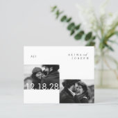Budget Elegantes monochromes Foto Hochzeiten Einla (Stehend Vorderseite)