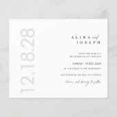 Budget Elegantes monochromes Foto Hochzeiten Einla (Rückseite)
