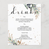 Budget Elegantes Olive WEDDING MENU. Flyer (Hinten)