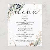 Budget Elegantes Olive WEDDING MENU. Flyer (Vorne)