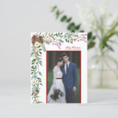 Budget Elegantes Pine Garland Weihnachts-Foto (Stehend Vorderseite)