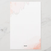 Budget Elegantes Programm für Hochzeitssymbole Briefpapier (Rückseite)