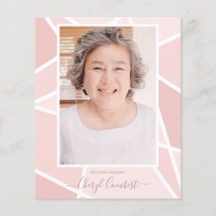 Budget Elegantes Rosa Abstraktes Foto Gedenkmal