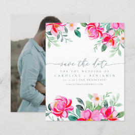 Budget Elegantes rosa Foto Save the Date