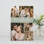 Budget Elegantes Sage Foto Hochzeit Vielen Dank Fl (Stehend Vorderseite)