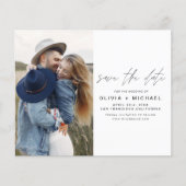 Budget Elegantes Save the Date Foto Minimalistisch Flyer (Vorne)