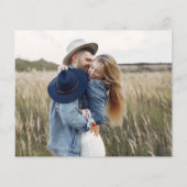 Budget Elegantes Save the Date Foto Minimalistisch Flyer (Hinten)