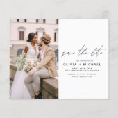 Budget Elegantes Save the Date handgeschriebenes F (Rückseite)