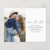 Budget Elegantes Save the Date handgeschriebenes F Flyer (Hinten)