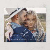 Budget Elegantes Save the Date handgeschriebenes F Flyer (Vorne)