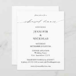 Budget Elegantes Schwarz-Weiß-Probe-Dinner