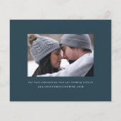 Budget Elegantes Script 2 Foto Save the Date Flyer (Hinten)