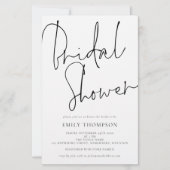 Budget Elegantes Script Brautparty Großer Einladun (Vorderseite)