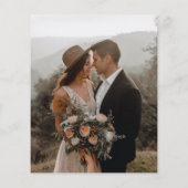 Budget Elegantes Script Foto Einladung Hochzeit (Rückseite)