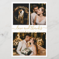 Budget Elegantes Script Foto Hochzeit Danke Karte