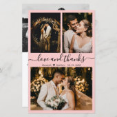 Budget Elegantes Script Foto Hochzeit Danke Karte (Vorne/Hinten)