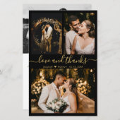 Budget Elegantes Script Foto Hochzeit Danke Karte (Vorne/Hinten)