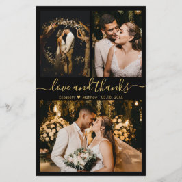 Budget Elegantes Script Foto Hochzeit Danke Karte
