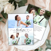 Budget Elegantes Script Foto Hochzeit Danke Karte