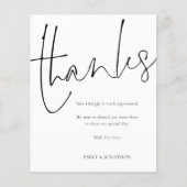 Budget Elegantes Script Foto Hochzeit Vielen Dank (Vorderseite)