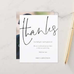 Budget Elegantes Script Foto Hochzeit Vielen Dank