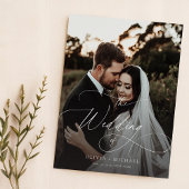 Budget Elegantes Script Foto Hochzeiten Einladunge