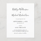 Budget Elegantes Script-Foto Modernes Save the Dat Flyer (Hinten)