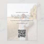 Budget Elegantes Script Foto QR Code Hochzeit Flyer (Hinten)