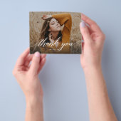 BUDGET Elegantes Script Modernes Foto Vielen Dank Flyer (Gruppe)