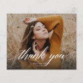 BUDGET Elegantes Script Modernes Foto Vielen Dank Flyer (Vorne)