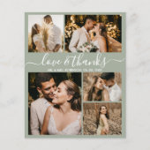 Budget Elegantes Script Sage Foto Hochzeit Vielen Flyer (Vorne)