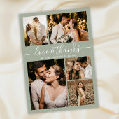 Budget Elegantes Script Sage Foto Hochzeit Vielen Flyer