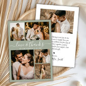 Budget Elegantes Script Sage Foto Hochzeit Vielen Flyer