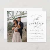 Budget Elegantes Skript-Foto Hochzeit speichern Si (Vorne/Hinten)