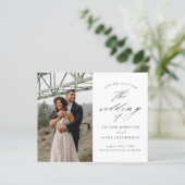 Budget Elegantes Skript-Foto Hochzeit speichern Si (Stehend Vorderseite)