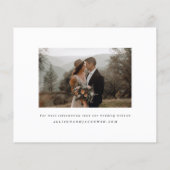 Budget Elegantes Skript-Foto Hochzeit speichern Si (Rückseite)