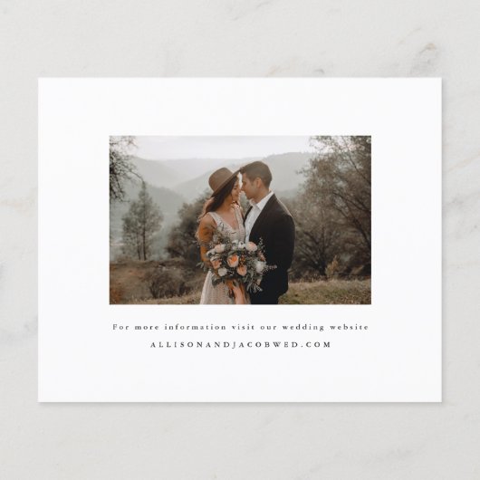 Budget Elegantes Skript-Foto Hochzeit speichern Si (Rückseite)